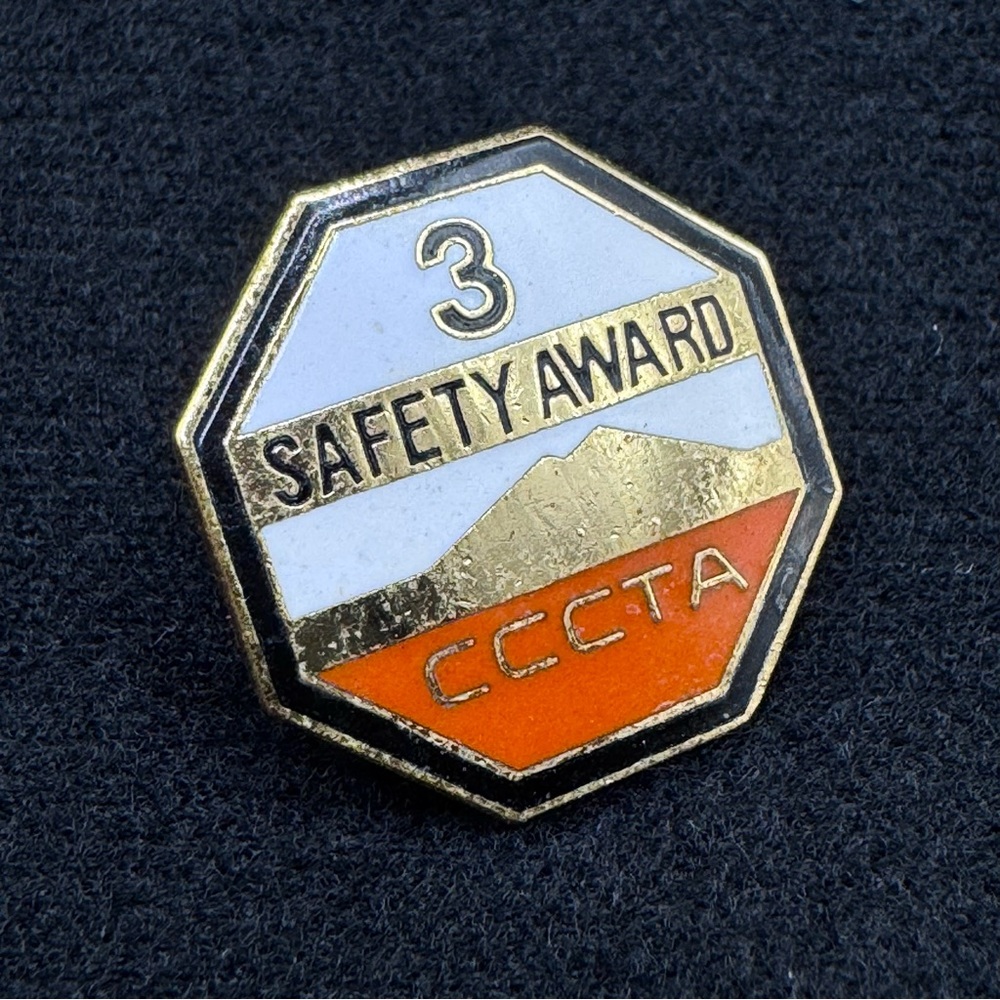 County Connection Contra Costa Bus Transit Safety 3 Year Octagon Pin Pinback